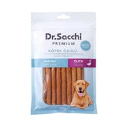 Dr.Sacchi Premium Ördekli Çubuk Tahılsız Köpek Ödülü 5'' 10'lu 110 Gr (Krem)