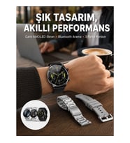 Mey İthalat® Akıllı Saat Çoklu Kordon Seçeneği Amoled Ekran Çok Fonksiyonlu Bluetooth Bağlantılı Yen