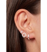 Elika Silver Kadın 925 Ayar Gümüş Üçlü Küpe Set