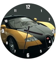 Cakatablo Sarı Siyah Bugatti Veyron Eb 164 Duvar Saati