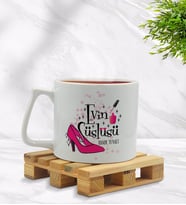 BK Gift Kişiye Özel Evin Süslüsü Tasarımlı Middle Beyaz Kupa Bardak Model 1