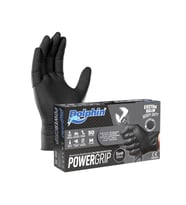 Dolphin PowerGrip  Kalın Siyah Nitril Eldiven M Beden - x 12 Adet