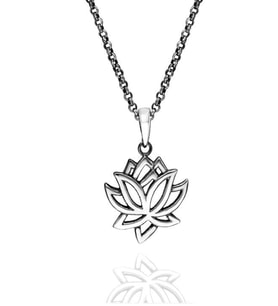 LOTUS ÇİÇEĞİ 925 AYAR GÜMÜŞ KOLYE