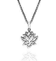 LOTUS ÇİÇEĞİ 925 AYAR GÜMÜŞ KOLYE