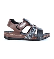 Poliva 5160 Cırtlı Yazlık Erkek Çocuk Sandalet (Kahverengi)