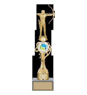 ODAK KUPA - Figürlü Kupalar - Okçu Figürlü Kupalar FG-033 C - 38 cm