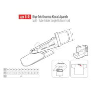 Biye Tek Kıvırma Klorat(Etek) Apara 45x17mm / APR 8-R