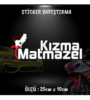 kızma matmazel yazı etiket sticker - 2 adet çıkartma araba motosiklet kask atv tablet pc buzdolabı otomobil bilgisayar uyumlu