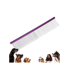 Parlak Metal Köpek Tarağı 19 Cm Metal Kedi Köpek Fırça Tarak