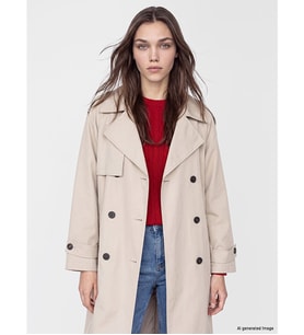 LCW Modest Bej Kuşaklı Kadın Gabardin Trençkot