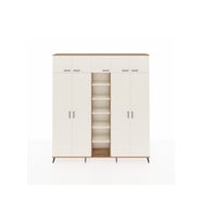 Arges Gardrop 18 Raflı 9 Kapaklı 220x30x243 Çam-Aytaşı