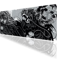 Tribal Ejder Temalı Oyun Gaming Klavye Mouse Pad Masa Matı 70x30cm Kaymaz Kauçuk Taban Dikişli Kenar