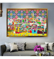 Altın Çerçeveli dekoratif tablo a2006 (Gold)