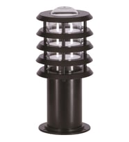AVONNI BSU-68150-BSY-K Siyah Boyalı Dış Mekan Aydınlatma E27 Aluminyum Polikarbon/Akrilik Cam 16cm