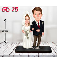 Kişiye Özel Ahşap Biblo - Gelin Damat Biblo 6 ( 3D Biblo )