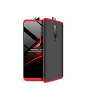 Oppo Reno 2Z Uyumlu Kılıf Zore Ays Kapak (Siyah-Kırmızı)