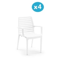 Omnipazar SY-2503 Plastik Adam Bahçe Koltuk Sandalye 4'lü Set