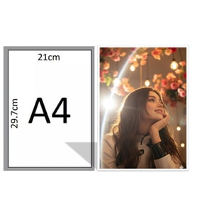 Foto baskı 3 adet 21×29 cm PVC kaplı resim