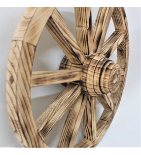 Otantik Çarşı Ahşap At Arabası Tekeri 60 cm.