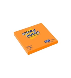 Kraf Yapışkanlı Not Kağıdı 76x76 mm 100 yp Neon Turuncu 7676N-O