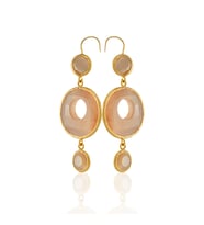Kadir Jewellery 22 Ayar Altın Kaplama Kadın Sallantılı Küpe -El İşçiliği Ve Hipoalerjenik Küpe