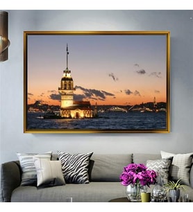Altın Çerçeveli dekoratif tablo a1958 (Gold)