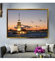 Altın Çerçeveli dekoratif tablo a1958 (Gold)