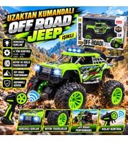 Uzaktan Kumandalı Off Road Işıklı Jeep 4 Yön Kontrollü Büyük Tekerlekli RC Araç