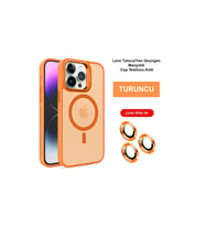 İphone 14 Kılıf Flet Lens Magsafe Kapak - Tcu