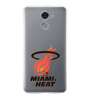 Huawei Y7 Prime Uyumlu Kapak Miami Heat Tasarımlı Şeffaf Silikon Kılıf