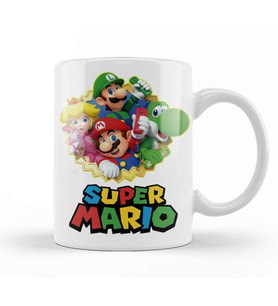 Süper Maio Mario Bros Kupa Bardak Porselen