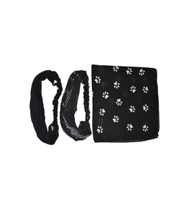 Lastikli Bandana Kedi Patili Ve Müzik Notalı Paraşüt Bandana Model Set