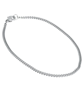 Erkek 2 mm Zincir Çelik Bileklik (Silver)