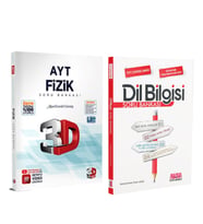 3D AYT Fizik ve AKM Dil Bilgisi Soru Bankası Seti 2 Kitap