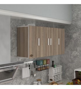 Kenzlife hazır mutfak merlanda crd 060*120*22 mutfak banyo dolabı kapaklı raflı (Karışık)