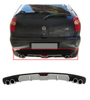 Fiat Palio Gri Difüzör 4 Krom Egzoz Görünümlü Difizör Arka Ek Body Kit