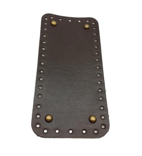 Angel Çanta Aksesuar Gerçek Deri Koyu Kahve 25X12 cm Dikdörtgen Antik Metalli Çanta Tabanı