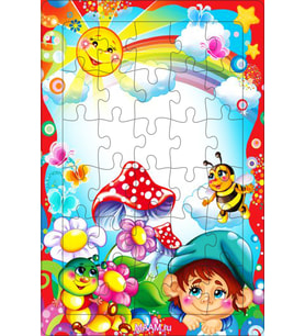 AHŞAP PUZZLE GÜNEŞ VE MANTAR