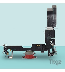Apple İphone 14 PLUS Full Şarj Soketi Filmi FLEX (KIRMIZI)