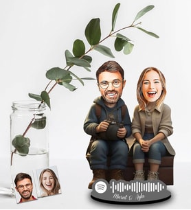 Kişiye Özel Spotify Sevgili Tasarımlı Ahşap Biblo Model-33
