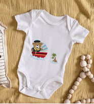 BK Kids Sevimli Kaptan Tasarımlı Bebek Body Zıbın - Model 2