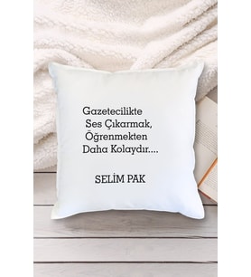 Kişiye Özel Gazeteciler ve Basın Bayramı Tasarımlı Yastık
