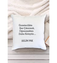 Kişiye Özel Gazeteciler ve Basın Bayramı Tasarımlı Yastık