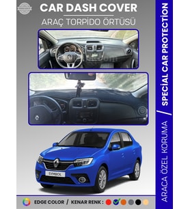 RENAULT SYMBOL 3 SAKLAMA GÖZSÜZ (2013-2021) Torpido Örtüsü Ön Göğüs Halı Torpido Koruma Tam Uyum