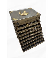 Kişiye Özel Cam Kapaklı Ahşap Tesbih Ve Saat Koleksiyon Kutusu Tespih Kutusu 6+1 (60 TESBİH,12 SAAT)