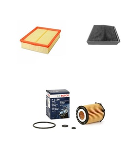 Bosch Filtre Bakım Seti Mercedes E250 CGI Benzin W213 2015-2017 211 Beygir Hava + Yağ f. + Polen Filtre Filtron