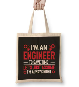 I Am An Engineer 02 Bez Çanta Uzun Saplı