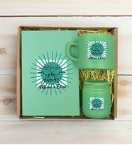 BK Gift Kişiye Özel İsimli DTF Best Friend Temalı Yeşil Defter & Kahve Fincanı & Mum Hediye Seti-1, Arkadaşa Hediye, Doğum Günü Hediyesi