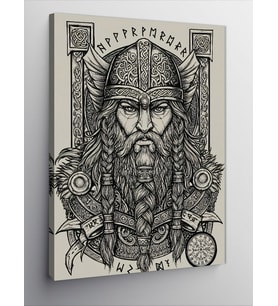 Kanvas Tablo Viking Portresi