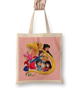 Vintage Sailor Moon Bez Çanta Uzun Saplı
